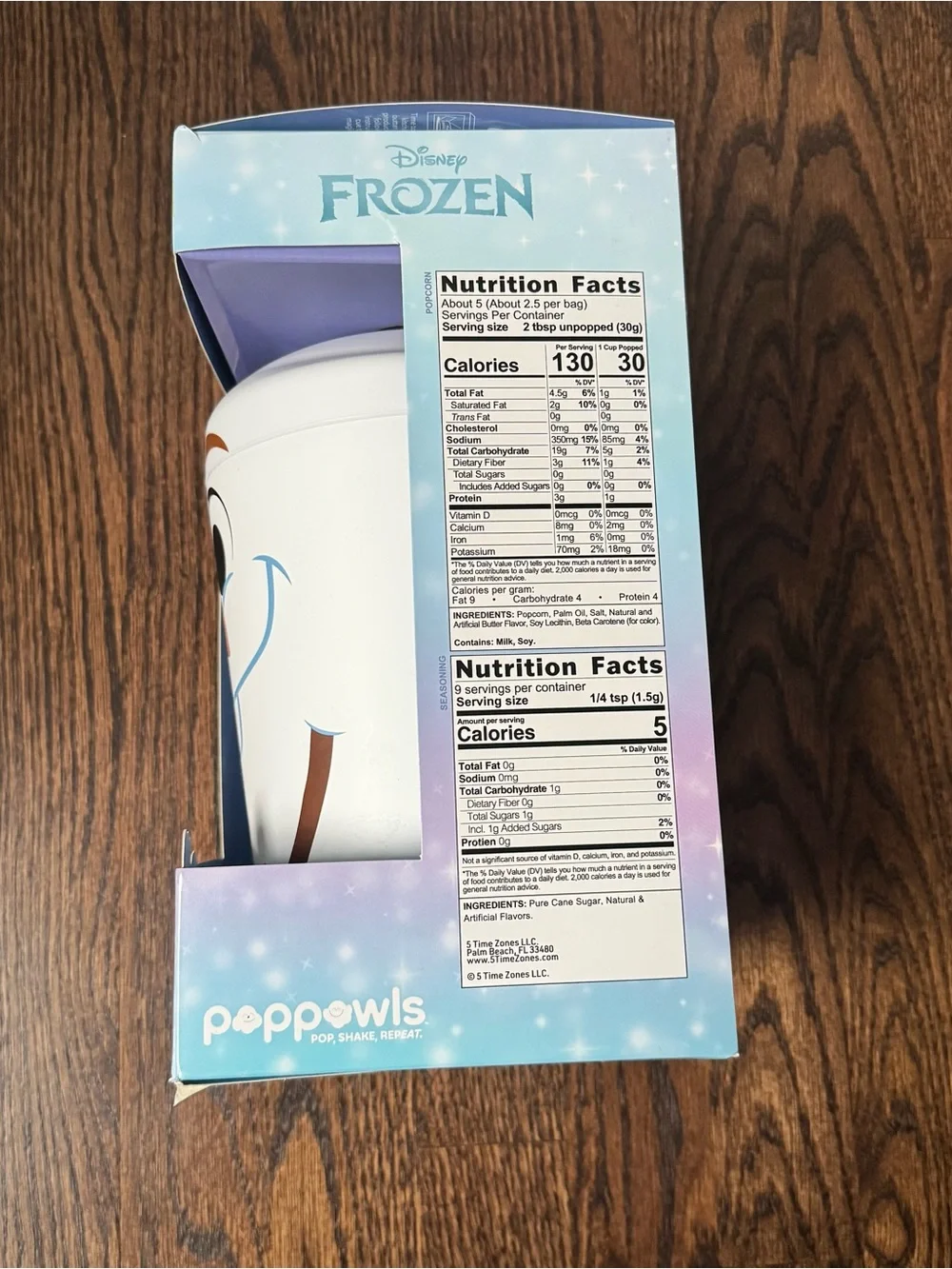New Disney Frozen Olaf Poppowls Movie Popcorn Kit